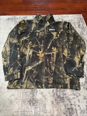 Columbia Realtree Camo Fleece Jacket Boys Large 14-16